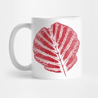 Alder Leaf - Botanical - Leaves Imprint- AUTUMN RED Mug